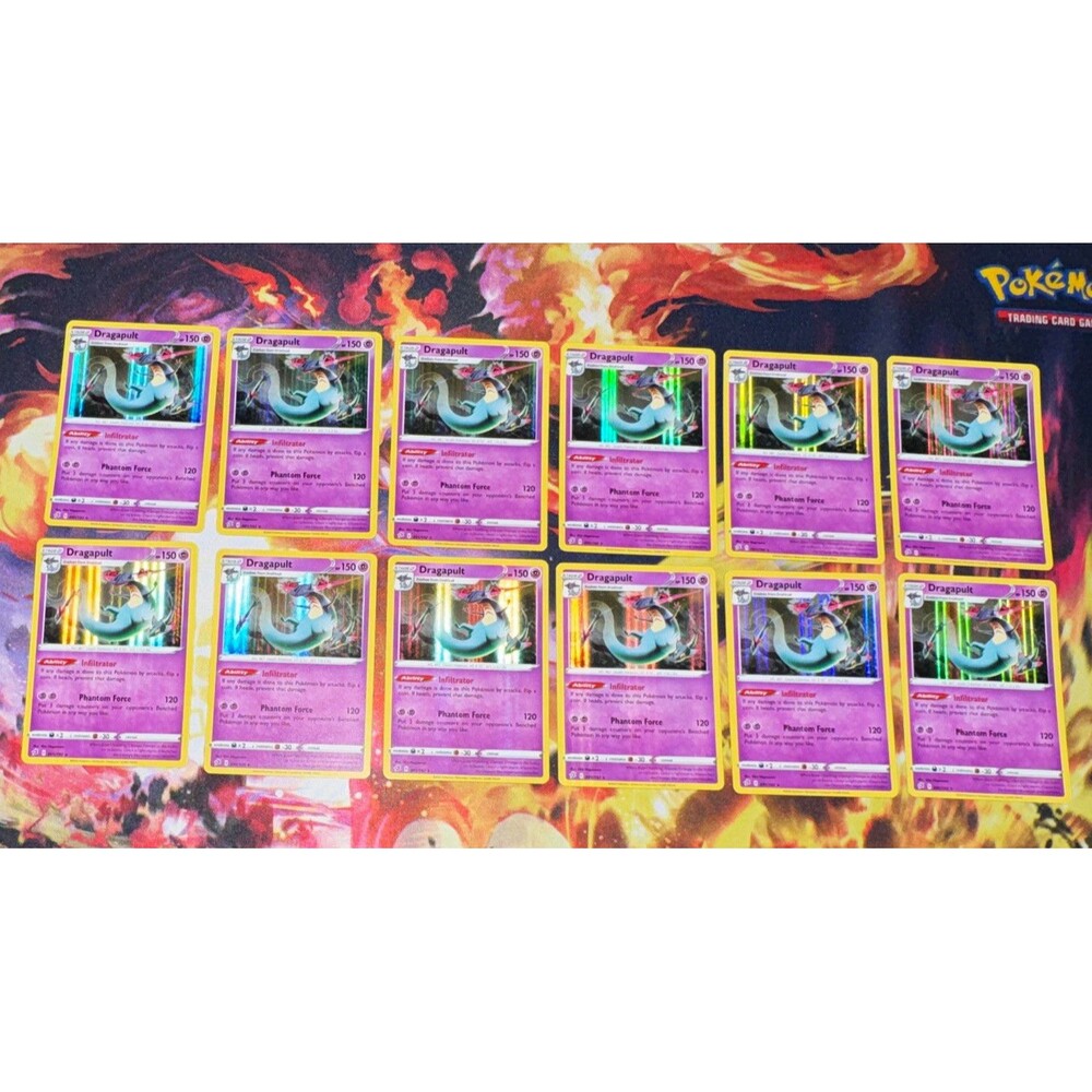 Pokemon TCG Dragapult 091/192 Holo Lot (12 Cards) Sword & Shield (English) 2020